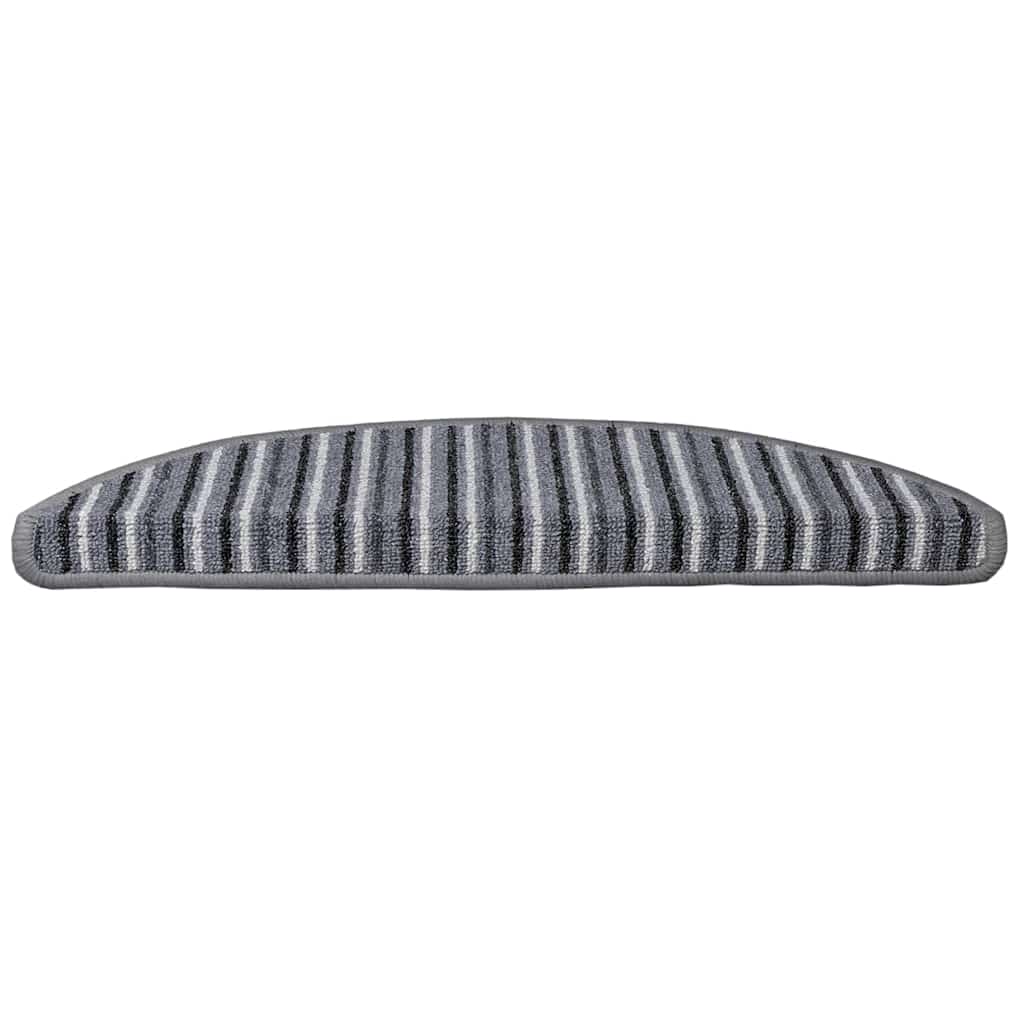 Selvklæbende Trappemåtter 15 pcs Grå 56 x 17 x 3 cm