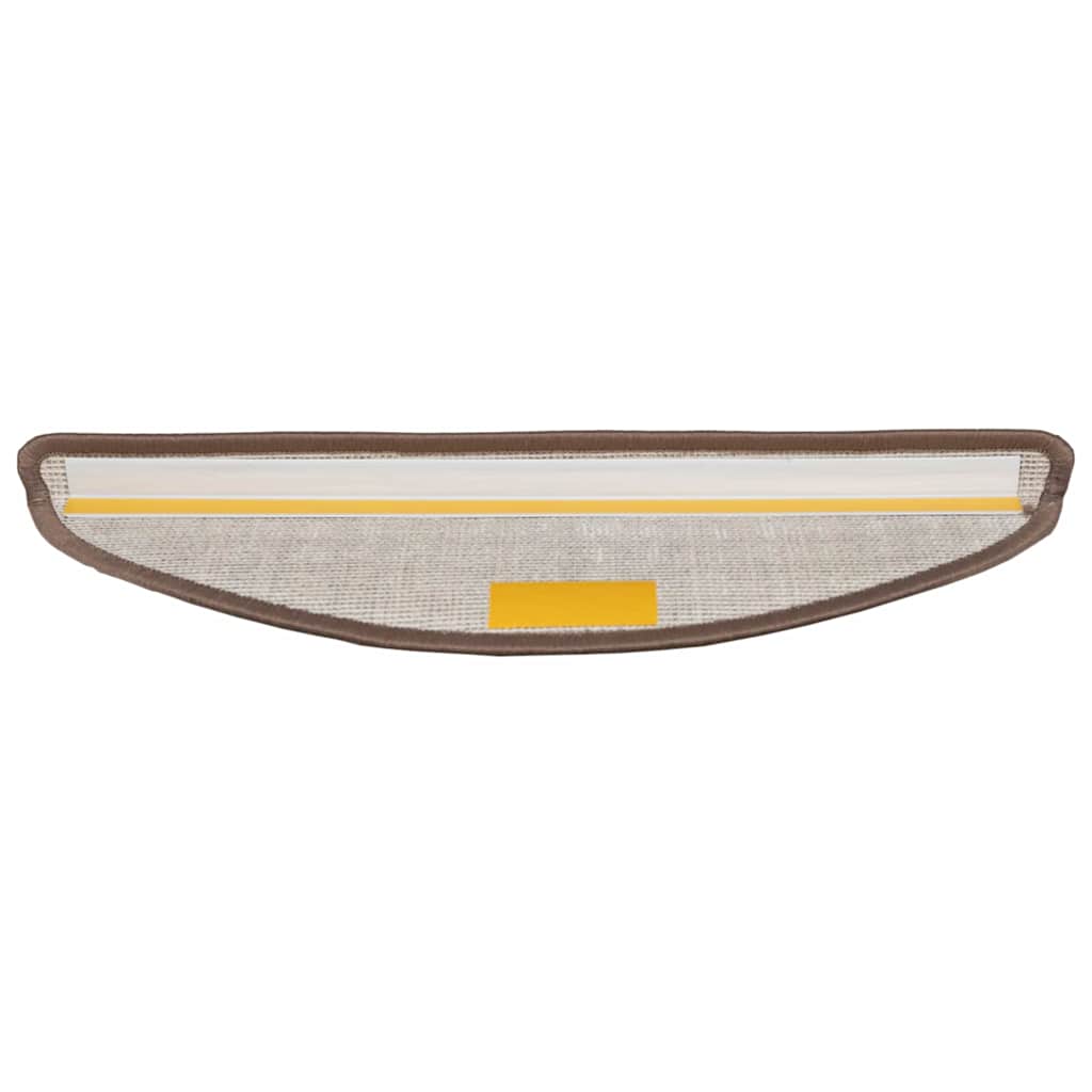 Selvklæbende Trappemåtter 15 pcs Brun 56 x 17 x 3 cm