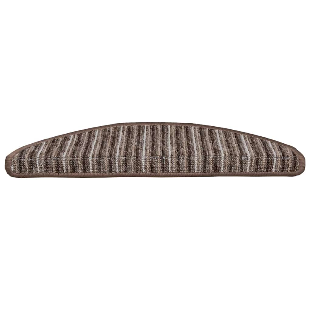 Selvklæbende Trappemåtter 15 pcs Brun 56 x 17 x 3 cm
