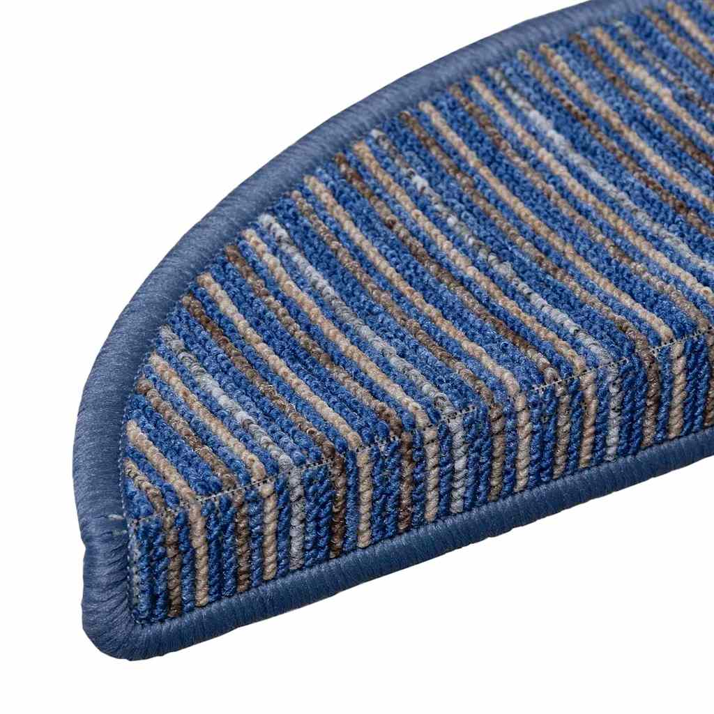 Selvklæbende Trappemåtter 15 pcs Blå 56 x 17 x 3 cm
