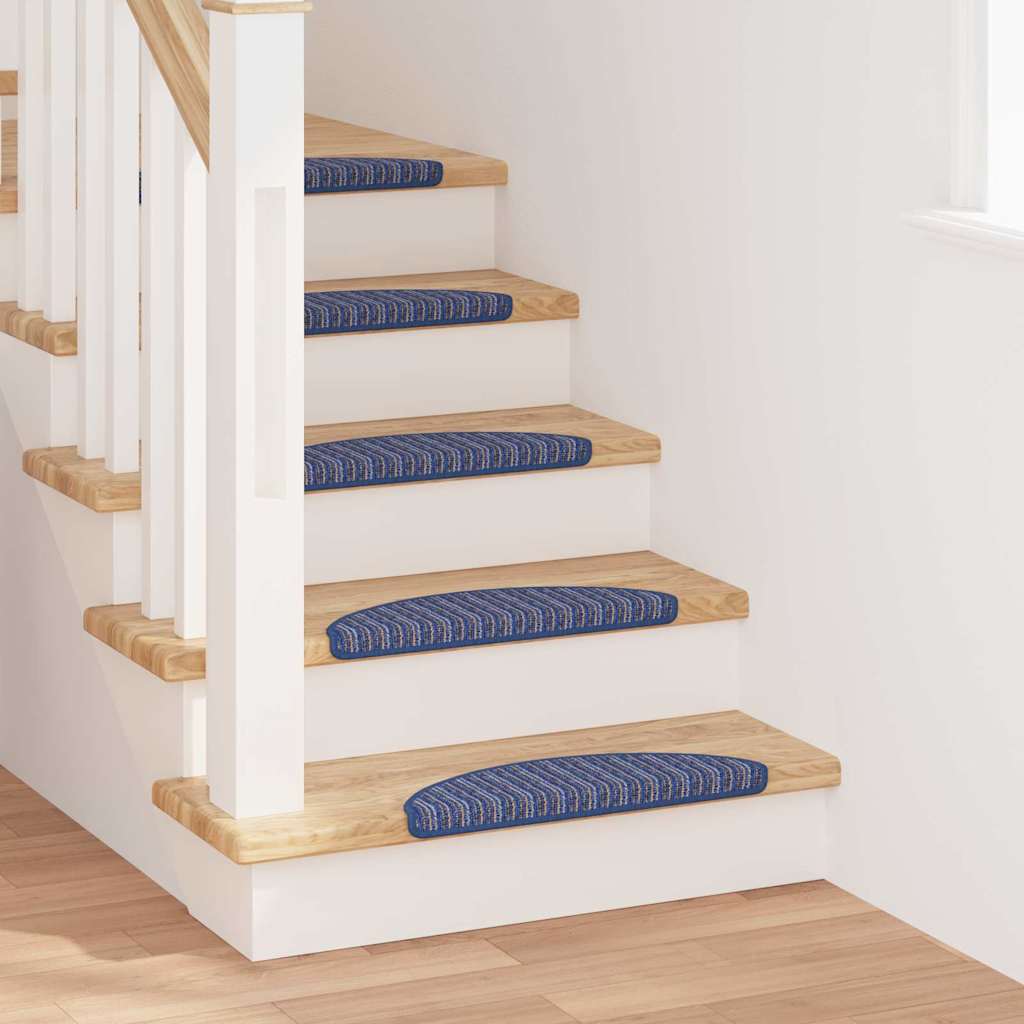Selvklæbende Trappemåtter 15 pcs Blå 56 x 17 x 3 cm
