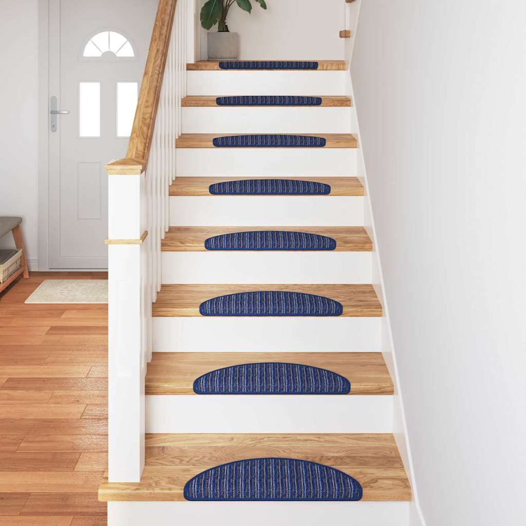 Selvklæbende Trappemåtter 15 pcs Blå 56 x 17 x 3 cm