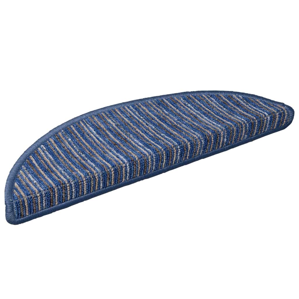 Selvklæbende Trappemåtter 15 pcs Blå 56 x 17 x 3 cm