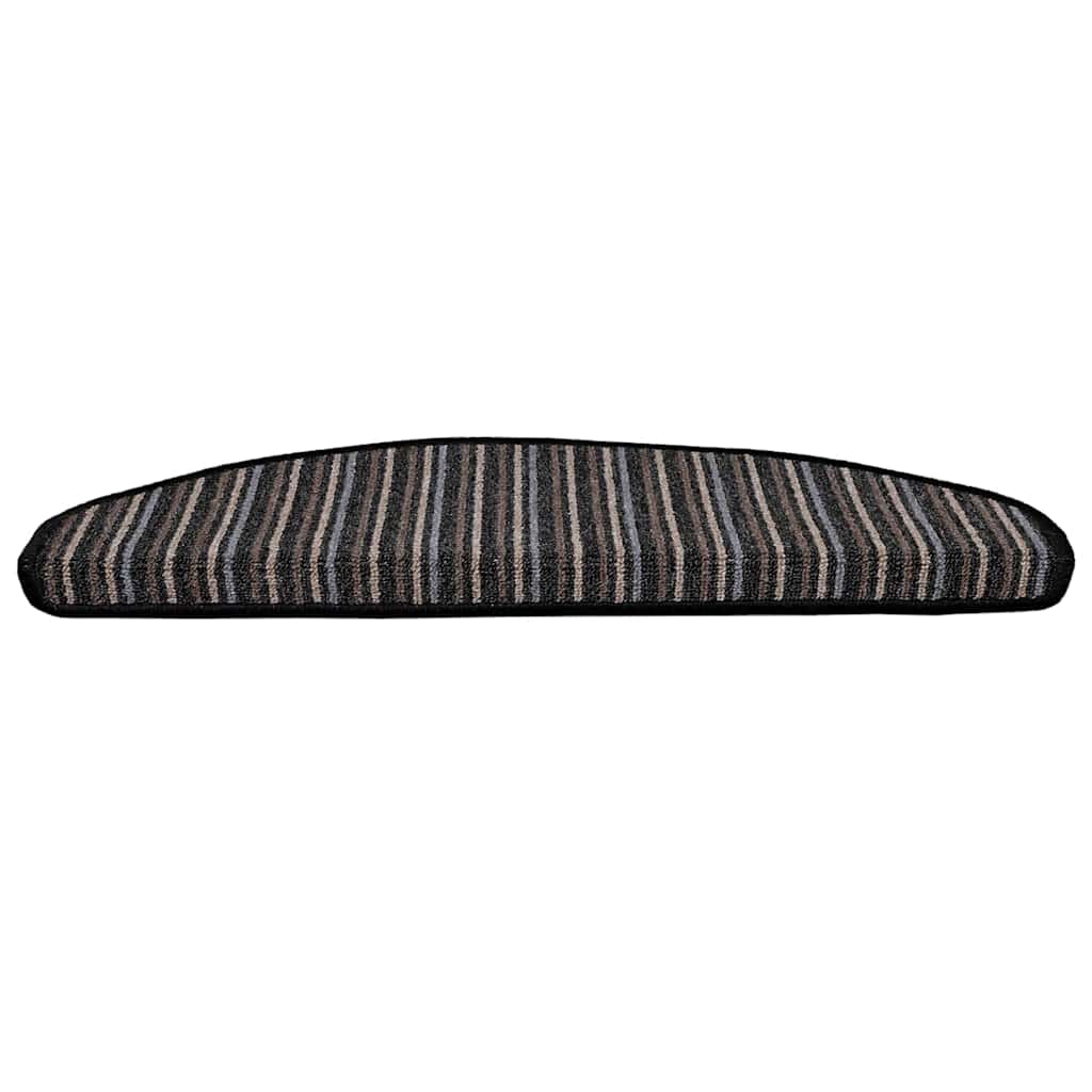 Selvklæbende Trappemåtter 15 pcs Antracit 65 x 21 x 4 cm