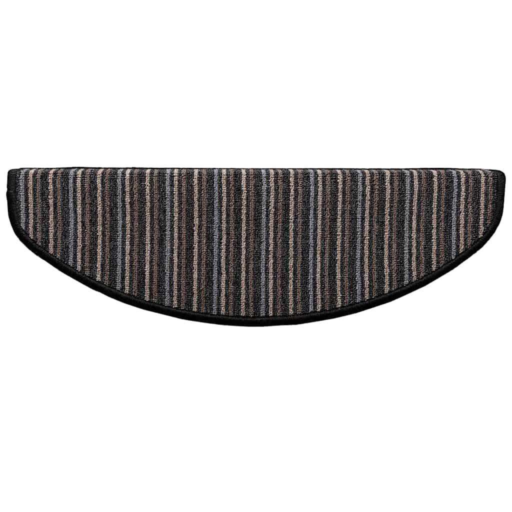 Selvklæbende Trappemåtter 15 pcs Antracit 65 x 21 x 4 cm