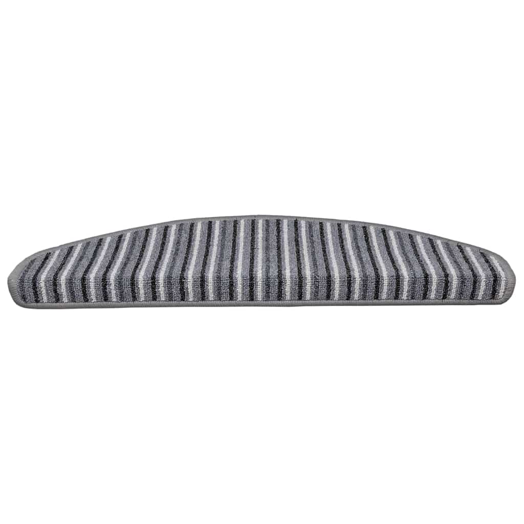 Selvklæbende Trappemåtter 15 pcs Grå 65 x 21 x 4 cm