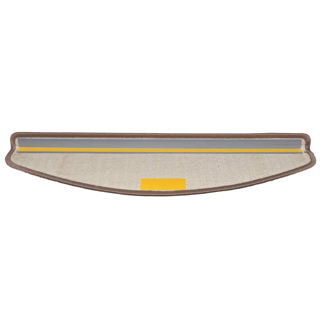 Selvklæbende Trappemåtter 15 pcs Brun 65 x 21 x 4 cm