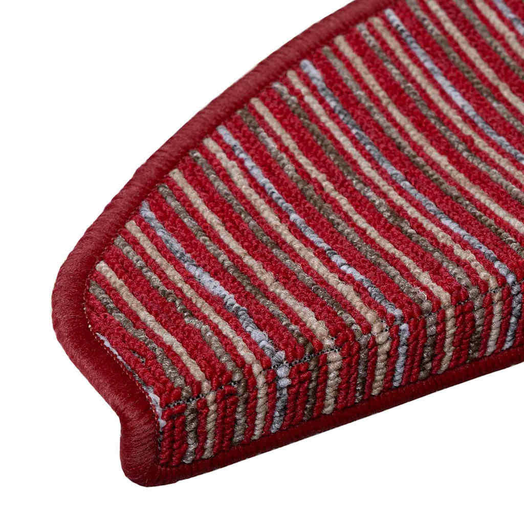 Selvklæbende Trappemåtter 15 pcs Rød 65 x 21 x 4 cm
