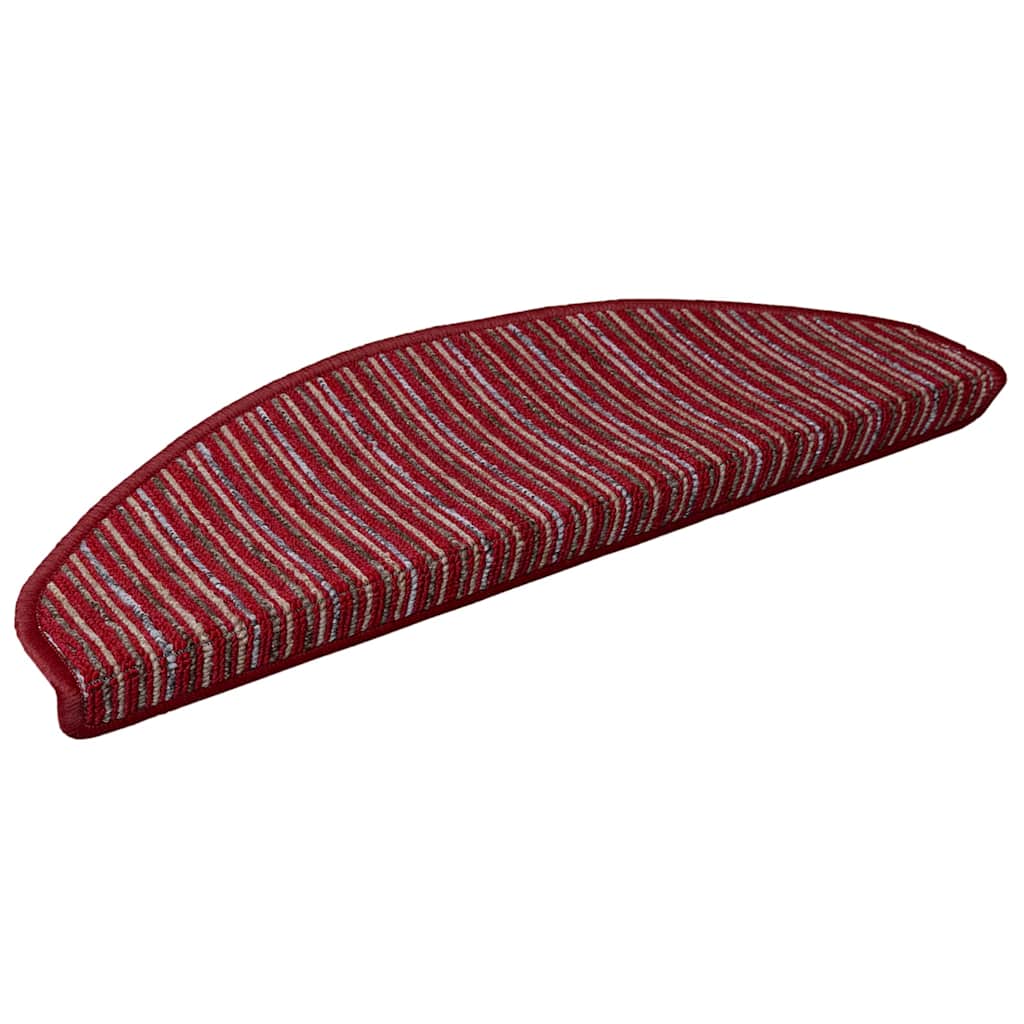 Selvklæbende Trappemåtter 15 pcs Rød 65 x 21 x 4 cm
