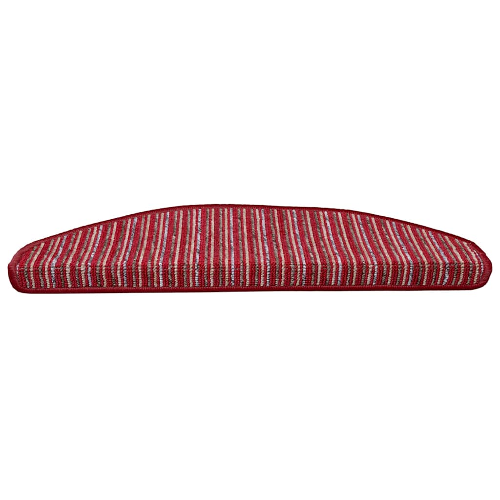 Selvklæbende Trappemåtter 15 pcs Rød 65 x 21 x 4 cm