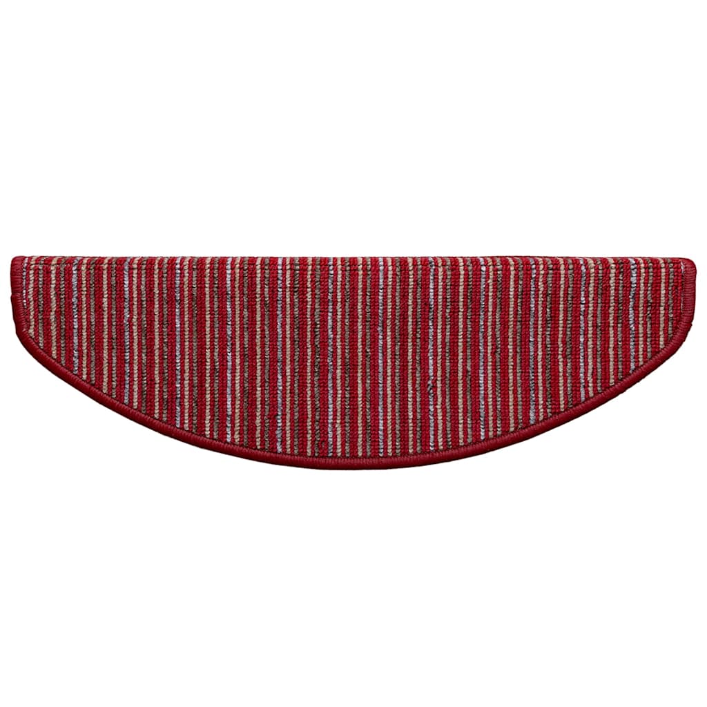Selvklæbende Trappemåtter 15 pcs Rød 65 x 21 x 4 cm