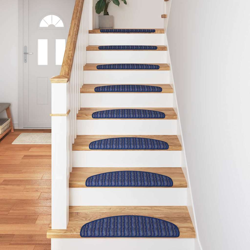 Selvklæbende Trappemåtter 15 pcs Blå 65 x 21 x 4 cm