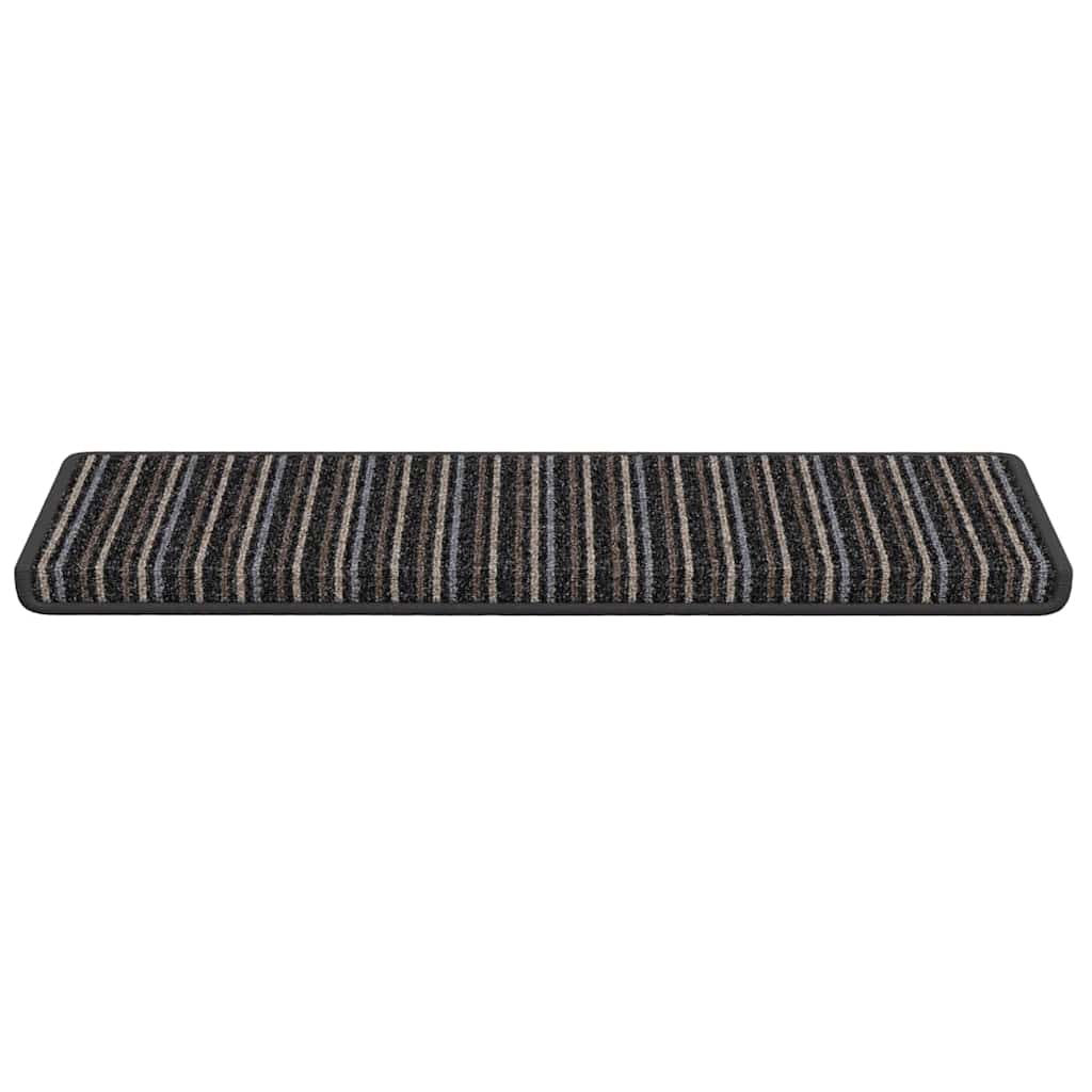 Selvklæbende Trappemåtter 15 pcs Antracit 65 x 21 x 4 cm