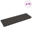 Selvklæbende Trappemåtter 15 pcs Antracit 65 x 21 x 4 cm