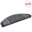 Selvklæbende Trappemåtter 15 pcs Antracit 65 x 21 x 4 cm