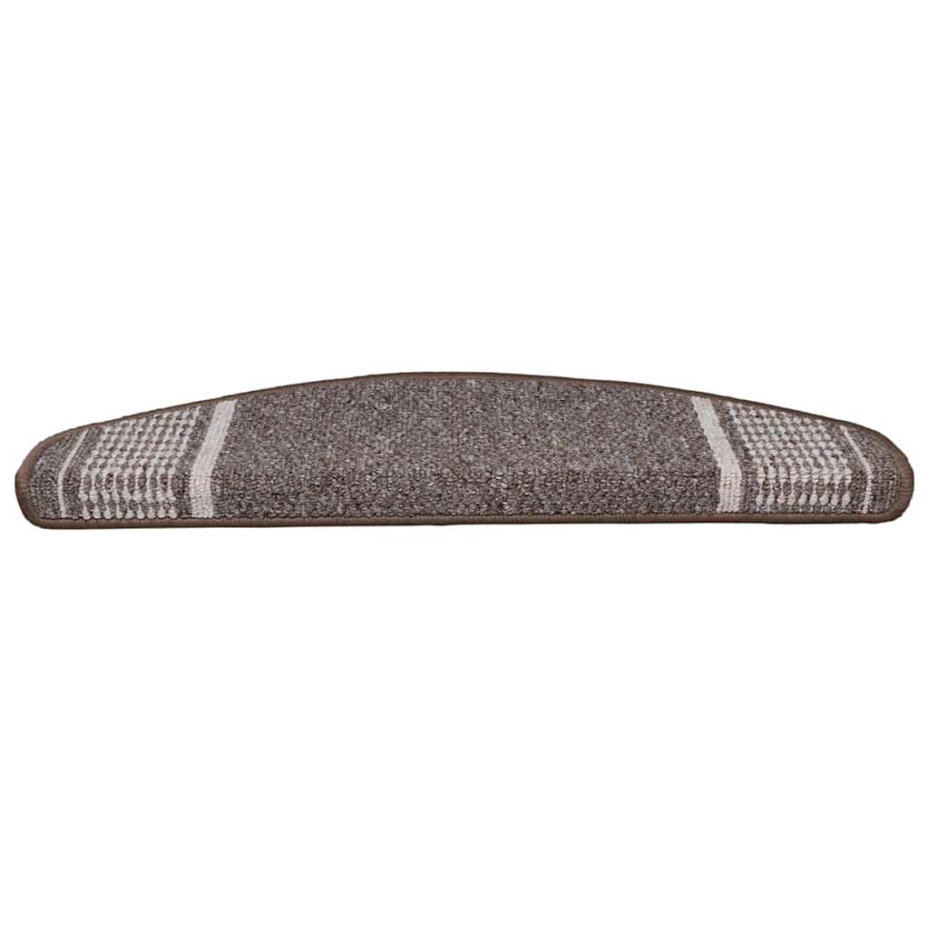 Selvklæbende Trappemåtter 15 pcs Brun 65 x 21 x 4 cm