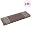 Selvklæbende Trappemåtter 15 stk. 65 x 21 x 4 cm Non-Slip Brun