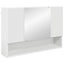 Badeværelsesmøbel sæt med skuffe 5 pcs Hvid Samlet træ og metal