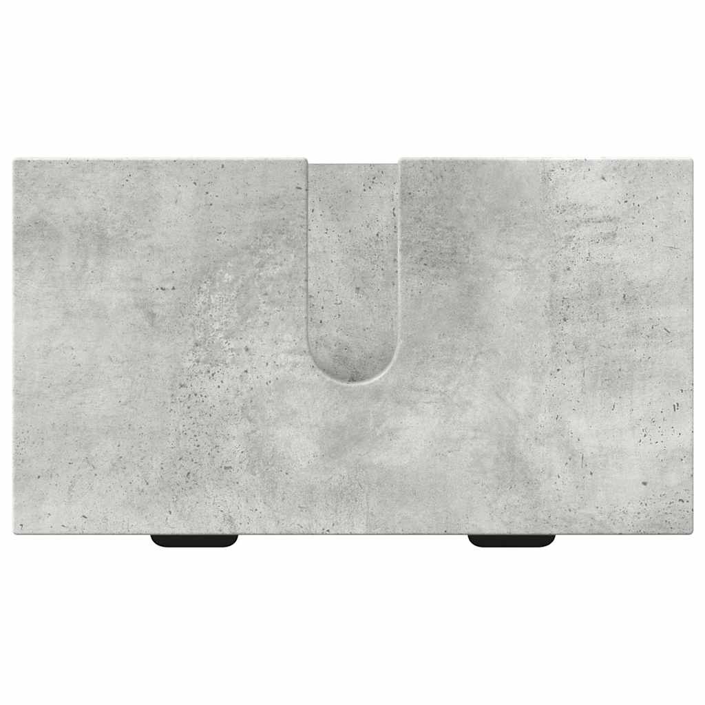 Badeværelsesmøbel sæt 2 pcs Beton Grå Samlet træ og metal