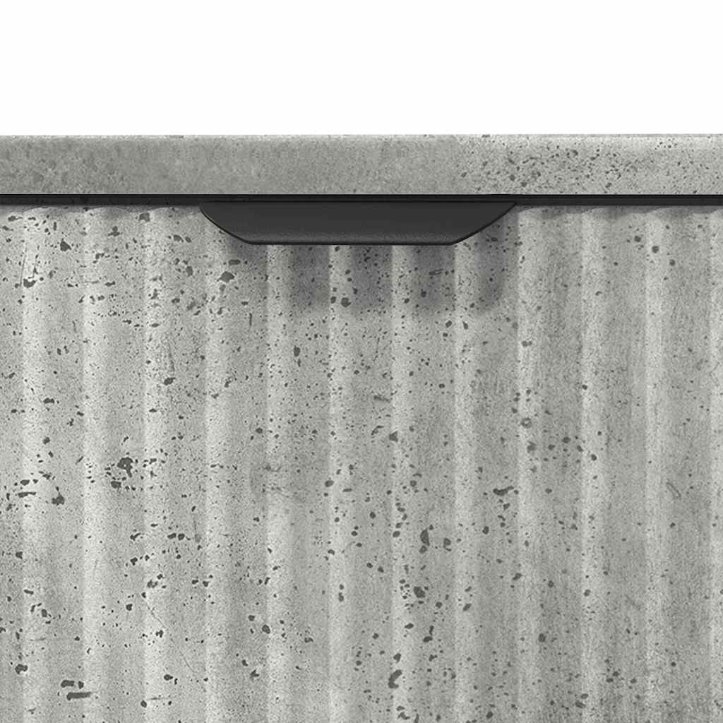 Badeværelsesmøbel sæt med skuffe 3 pcs Betongrå Konstrueret træ