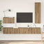Væg TV Skab 4 pcs Artisan Egetræ Konstrueret træ