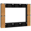 TV-møbelsæt 10 pcs Sort eg 30,5 x 30 x 90 cm Konstrueret træ