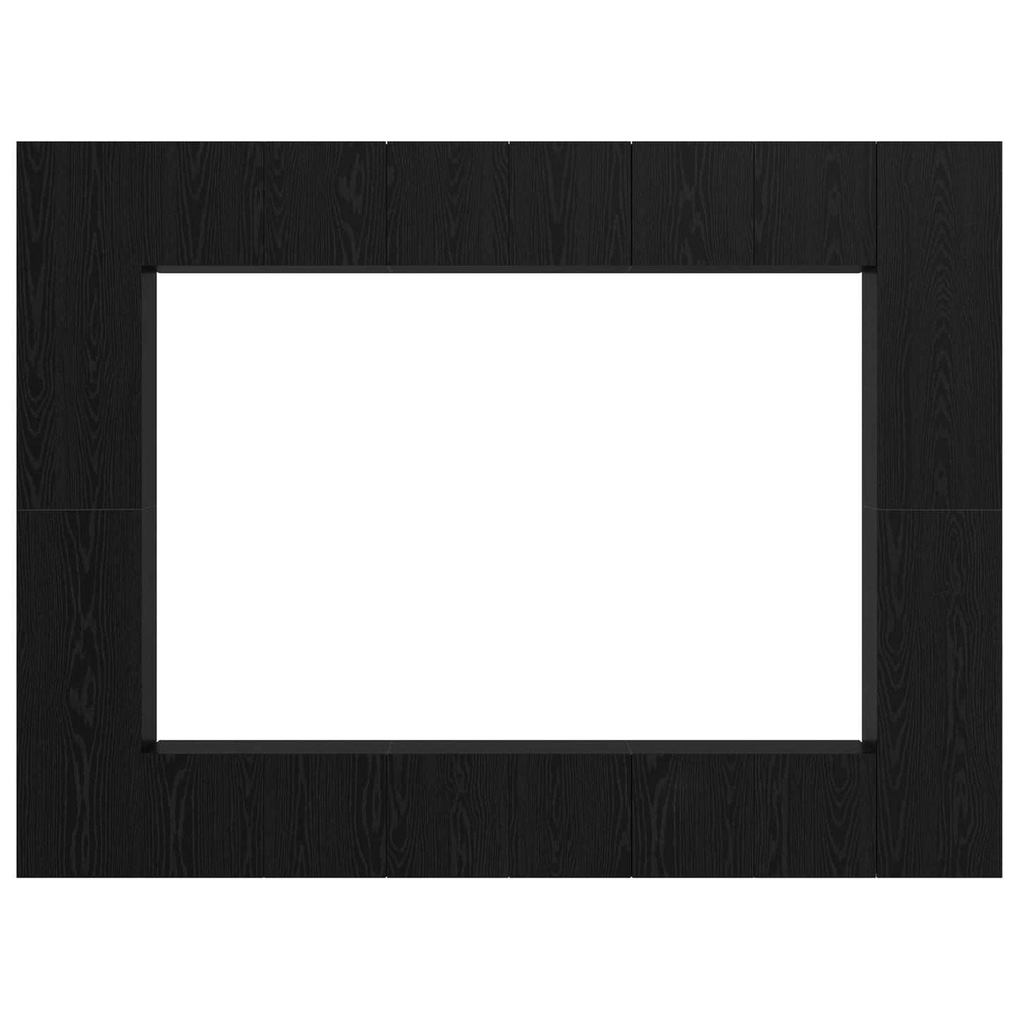 TV-møbelsæt 10 pcs Sort eg 30,5 x 30 x 90 cm Konstrueret træ