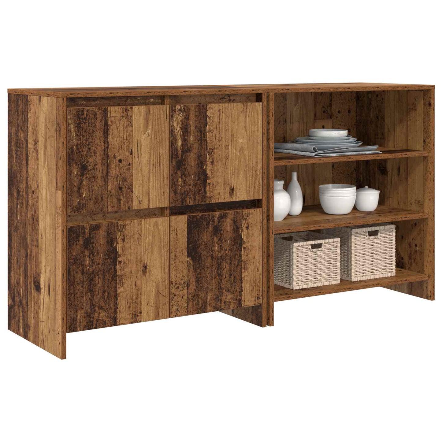 Sideboard 2 stk. Gammelt træ 70 x 41 x 75 cm Konstrueret træ