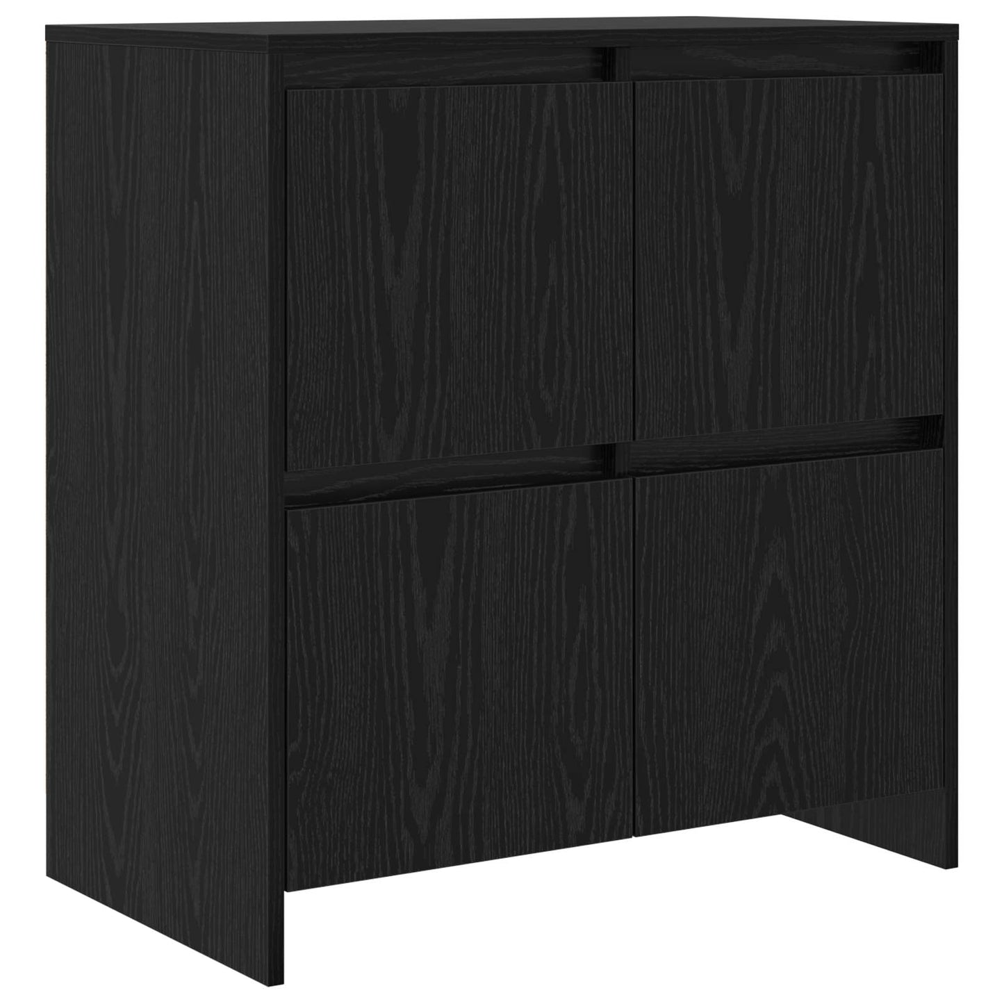 Sideboard 2 pcs Sort eg 70 x 41 x 75 cm Konstrueret træ
