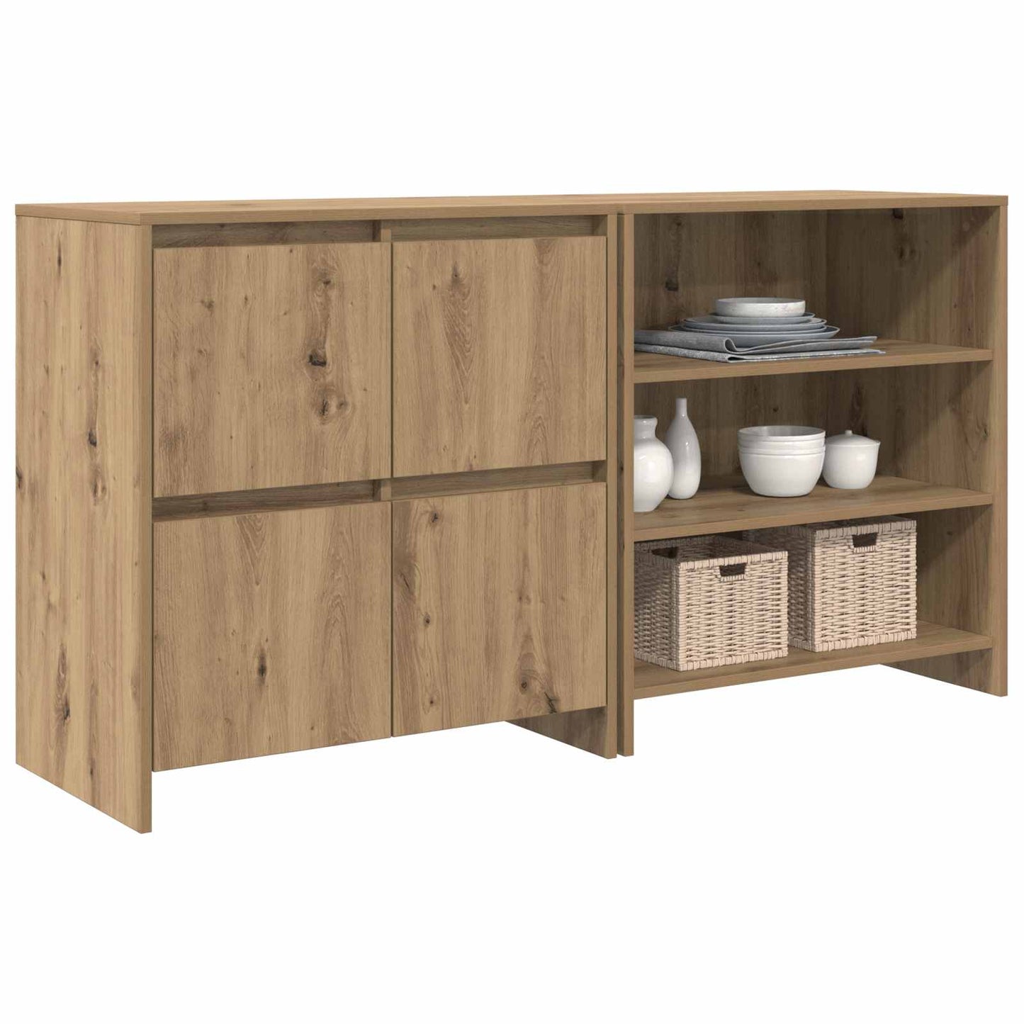 Sideboard 2 stk. Artisan Egetræ 70 x 41 x 75 cm Konstrueret træ