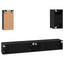 Væg TV Skab 3 pcs 100 x 30 x 30 cm Sort eg Konstrueret træ