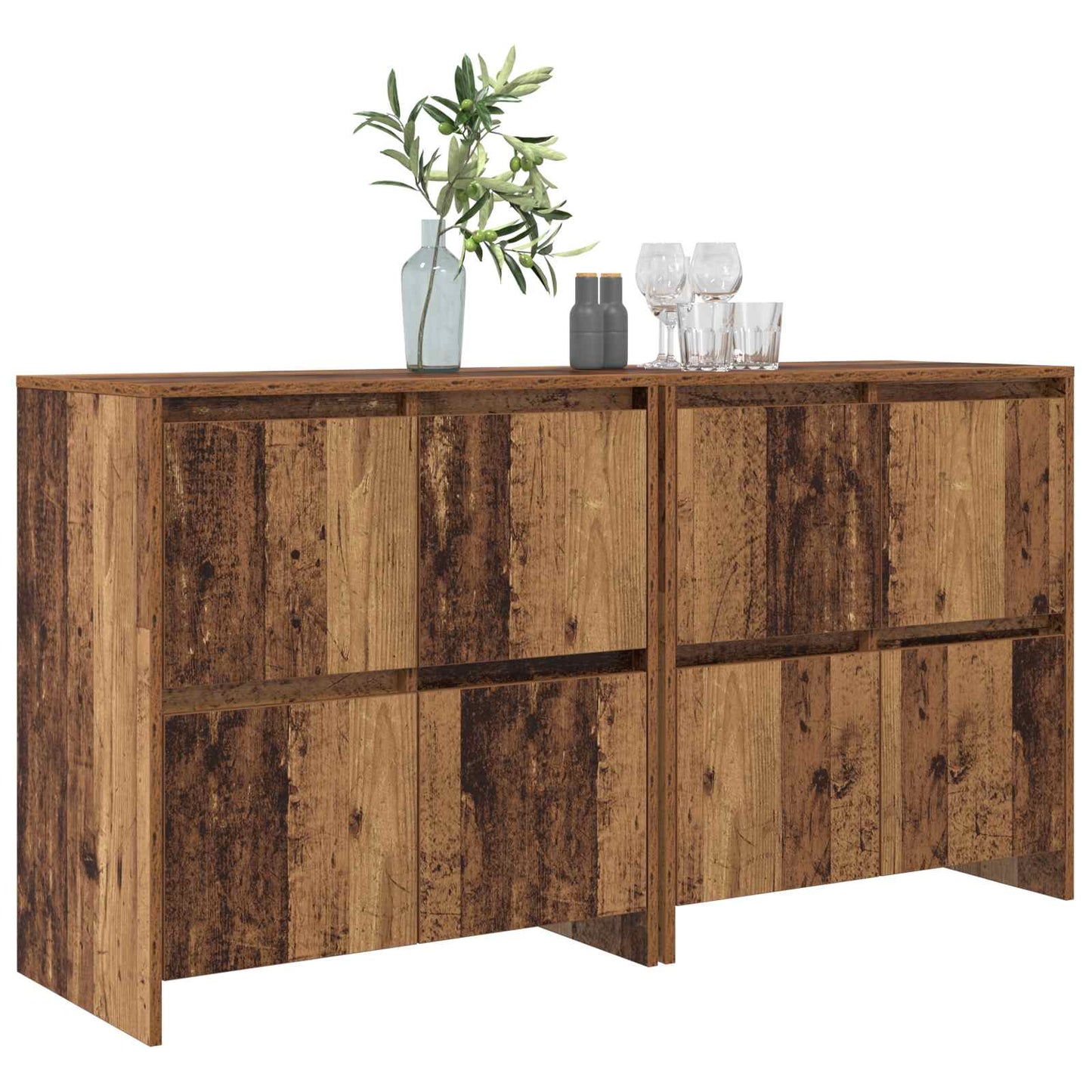 Sideboards 2 stk. Gammelt træ 70 x 41 x 75 cm Konstrueret træ