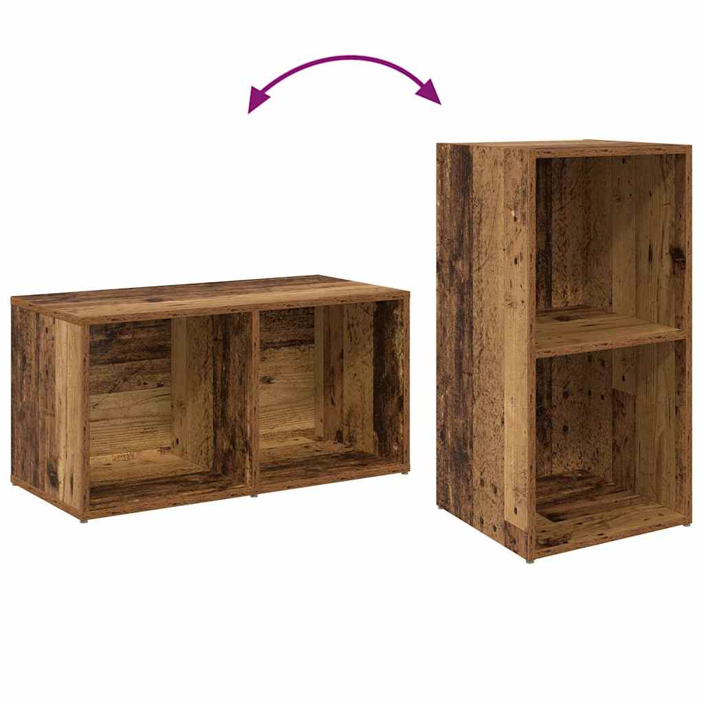 TV-møbelsæt 2 pcs Gammelt træ 37 x 35 x 72 cm Konstrueret træ
