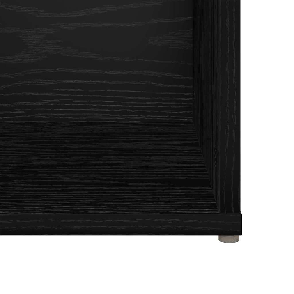 TV-møbelsæt 2 pcs Sort eg 37 x 35 x 72 cm Konstrueret træ