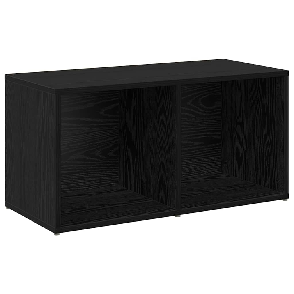 TV-møbelsæt 2 pcs Sort eg 37 x 35 x 72 cm Konstrueret træ