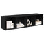 TV-møbelsæt 2 pcs Sort eg 37 x 35 x 72 cm Konstrueret træ