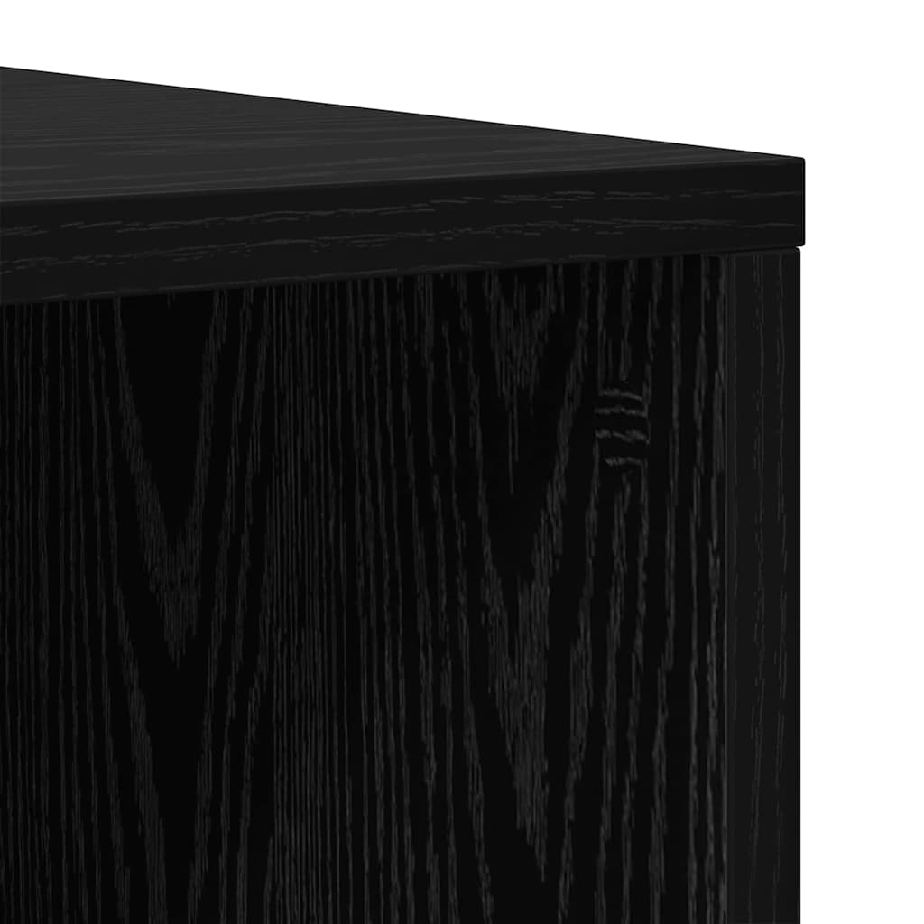 TV-møbelsæt 4 pcs Sort eg 37 x 35 x 107 cm Konstrueret træ