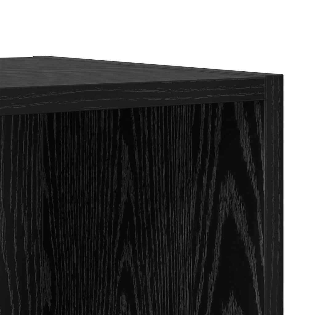 TV-møbelsæt 2 pcs Sort eg 37 x 37 x 142,5 cm Konstrueret træ
