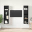 TV-møbelsæt 2 pcs Sort 37 x 37 x 142,5 cm Konstrueret træ