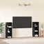 TV-møbelsæt 2 pcs Sort eg 107 x 35 x 37 cm Konstrueret træ