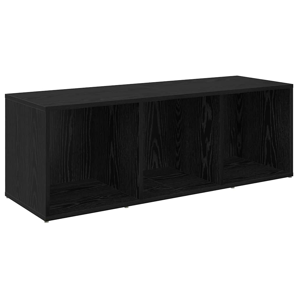 TV-møbelsæt 2 pcs Sort eg 107 x 35 x 37 cm Konstrueret træ