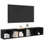 TV-møbelsæt 2 pcs Sort eg 37 x 35 x 107cm Konstrueret træ