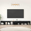 TV-møbelsæt 3 pcs Sort eg 37 x 35 x 107 cm Konstrueret træ