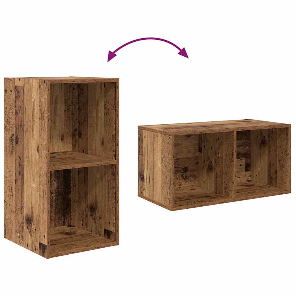 TV-møbelsæt 2 pcs Gammelt træ 37 x 37 x 72 cm Konstrueret træ