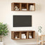 TV-møbelsæt 2 pcs Gammelt træ 37 x 37 x 107 cm Konstrueret træ