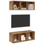 TV-møbelsæt 2 pcs Gammelt træ 37 x 37 x 107 cm Konstrueret træ