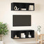 TV-møbelsæt 2 pcs Sort eg 37 x 37 x 107 cm Konstrueret træ