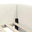 Hjørnesengramme med hovedgærde Creme 80 cm x 200 cm Fløjl