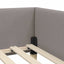 Hjørnesengramme Gråbrun 80 x 200 cm Stof