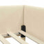 Hjørnesengramme Creme 80 x 200 cm Stof